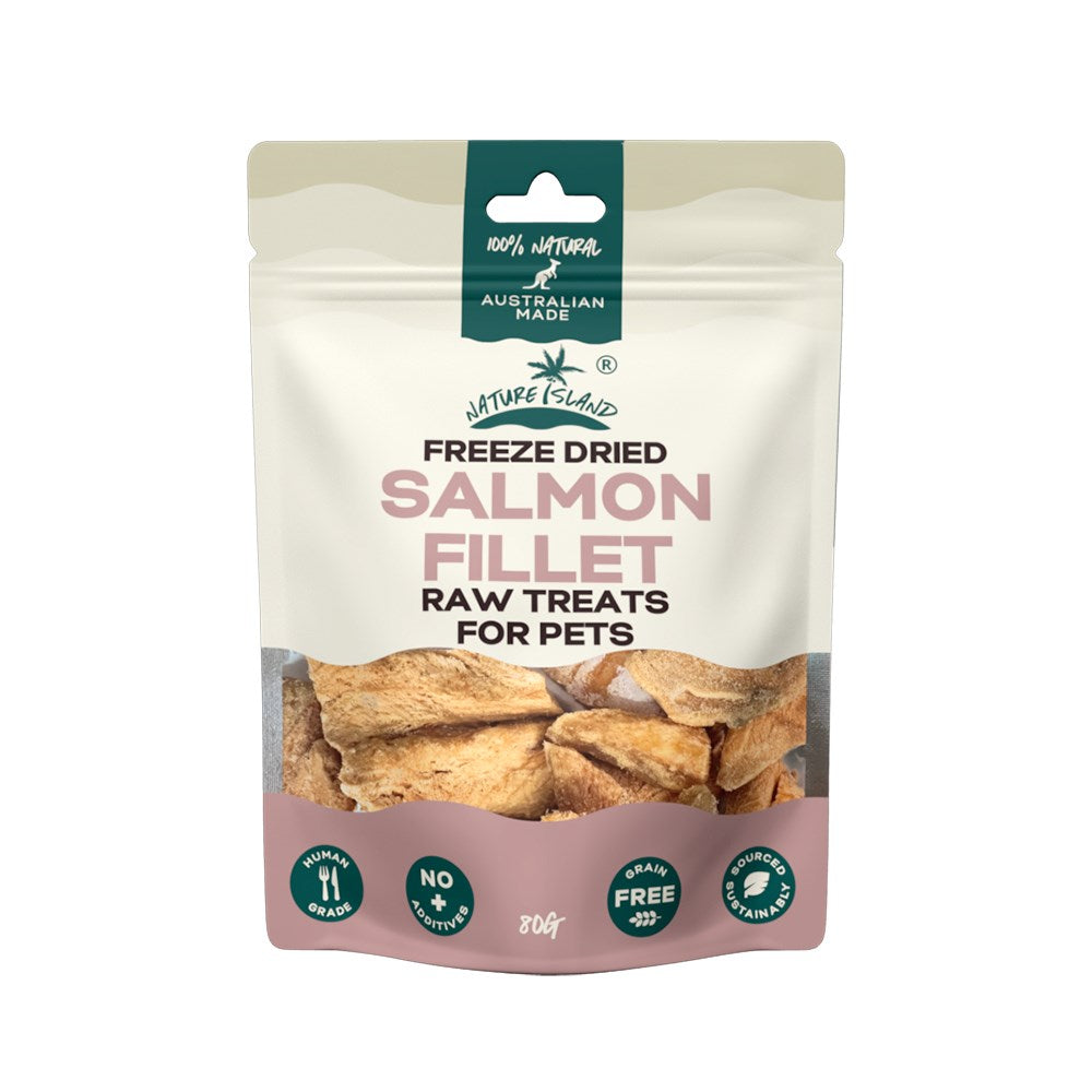 Nature Island Freeze Dried Salmon Belly Human-Grade Raw Pet Treats