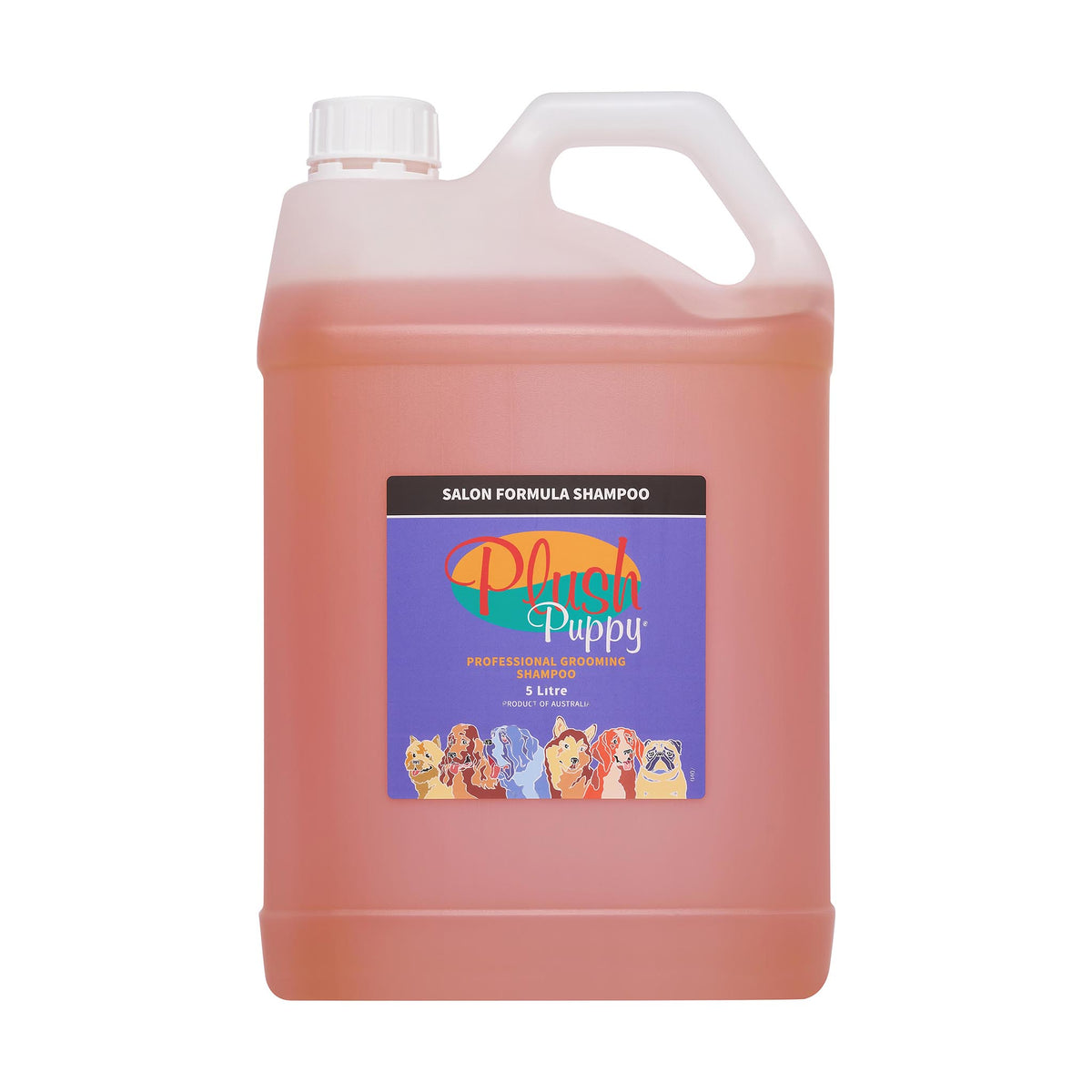 Plush Puppy Salon Formula Shampoo 5 Litre – front of jerry can