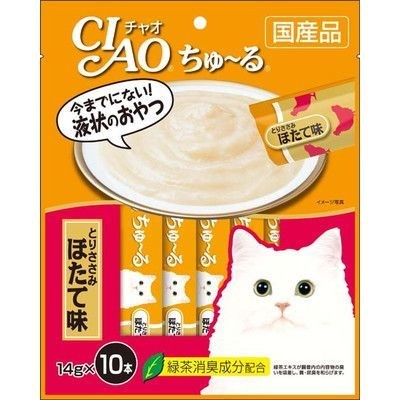 Ciao Churu Chicken Fillet Scallop Flavor - 14g x 10 | PeekAPaw Pet Supplies