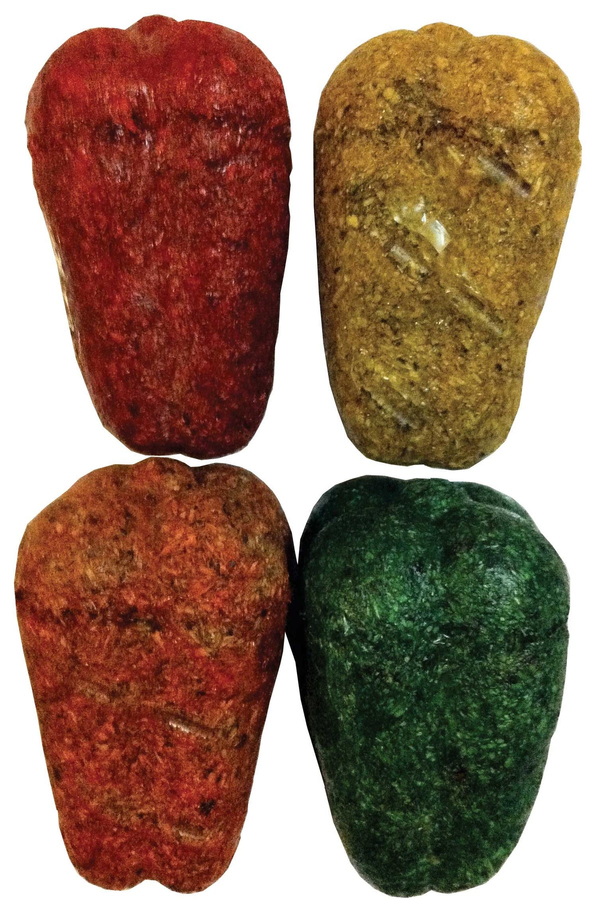 Veggie Patch Nibblers Capsicum, four woven capsicum-shaped small animal treats