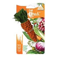 Veggie Patch Carrot Chew Toy 14cm, woven carrot chew for rabbits and guinea pigs