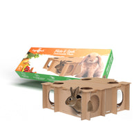 Veggie Patch Small Animal Maze, flat-pack cardboard maze with a removable roof