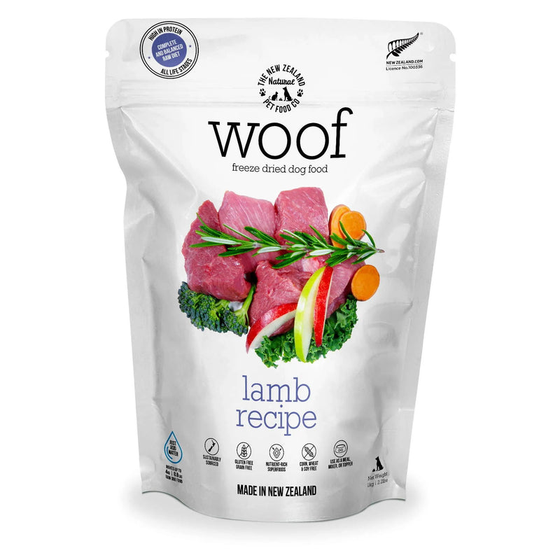 The New Zealand Natural Woof Freeze Dried Dog Food Lamb