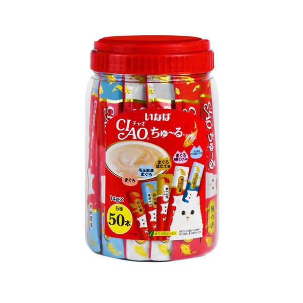 Ciao Churu Tuna Variety Flavor - 14g x 50 | PeekAPaw Pet Supplies