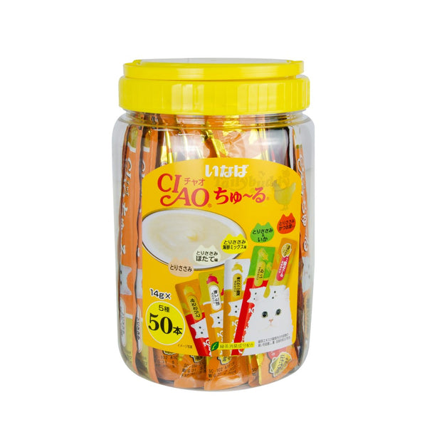 Ciao Churu Chicken Variety Flavor - 14g x 50 | PeekAPaw Pet Supplies