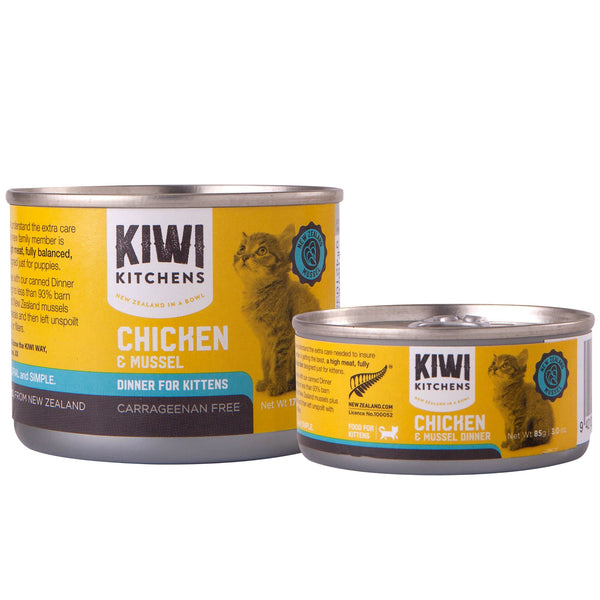 Kiwi Kitchens Canned Kitten Food Chicken & Mussel Dinner