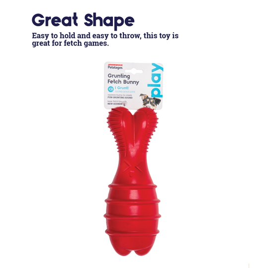 Petstages Grunt & Fetch Rubber Bunny Dog Toy