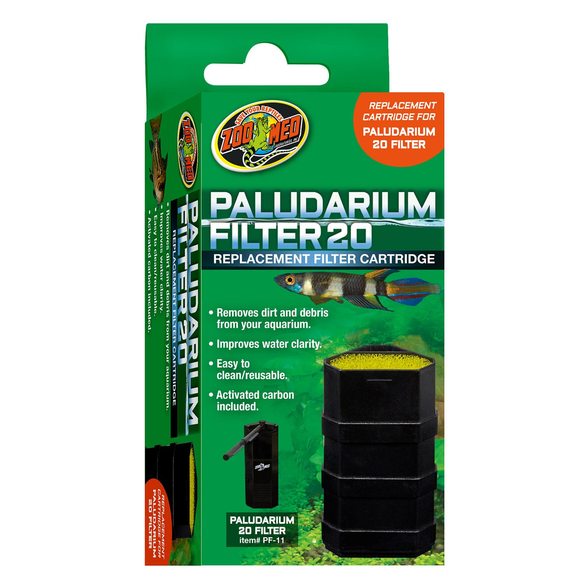 Zoo Med Paludarium Filter Replacement Cartridge - For Filter 20 | PeekAPaw Pet Supplies