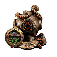 Zoo Med Steampunk Helmet Octopus Aquarium Ornament | PeekAPaw Pet Supplies
