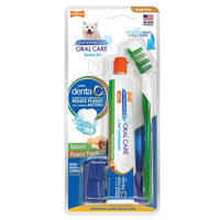 Nylabone Advanced Oral Care Natural Dog Dental Kit Peanut