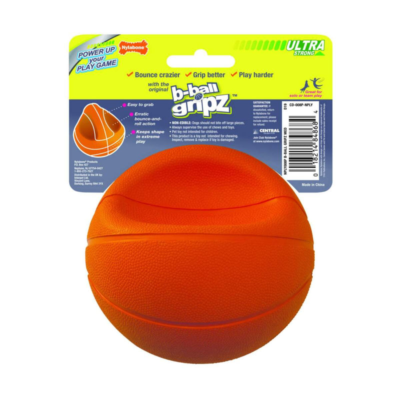 Nylabone Power Play Dog Toys Basketball B-Ball Gripz