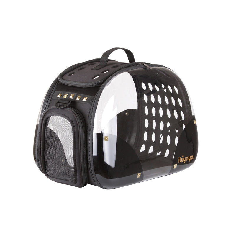 Ibiyaya Hard Rock Transparent Portable Cat Carrier Bag Pet Carriers. 01