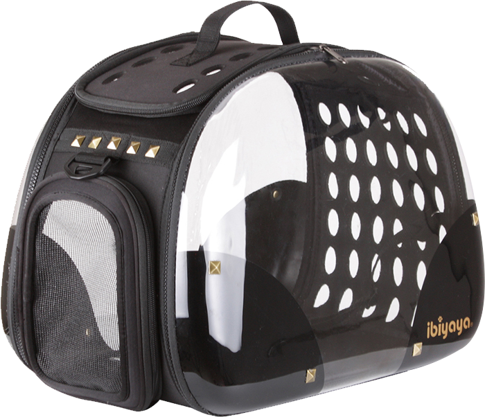 Ibiyaya Hard Rock Transparent Portable Cat Carrier Bag Pet Carriers. 02