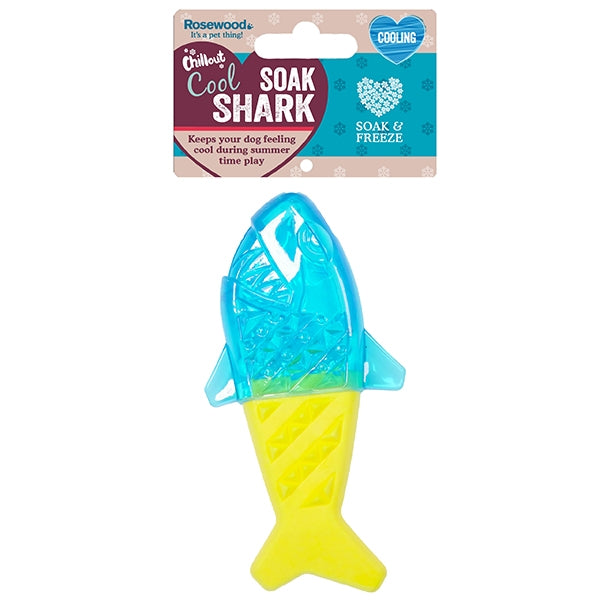 Rosewood Dog Toys Chillax Cool Soak Shark 01