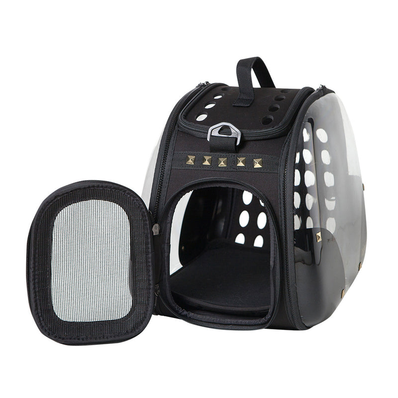 Ibiyaya Hard Rock Transparent Portable Cat Carrier Bag Pet Carriers. 03