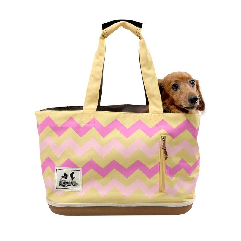 Ibiyaya Colour Play Pet Carrier Yellow + Pink | PeekAPaw Pet Supplies