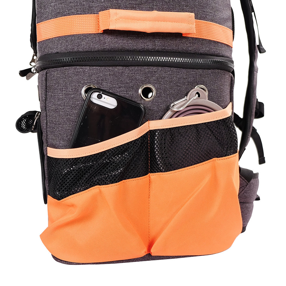 Ibiyaya Double Pet Carrier Backpack Two-Tier-Compartment 05
