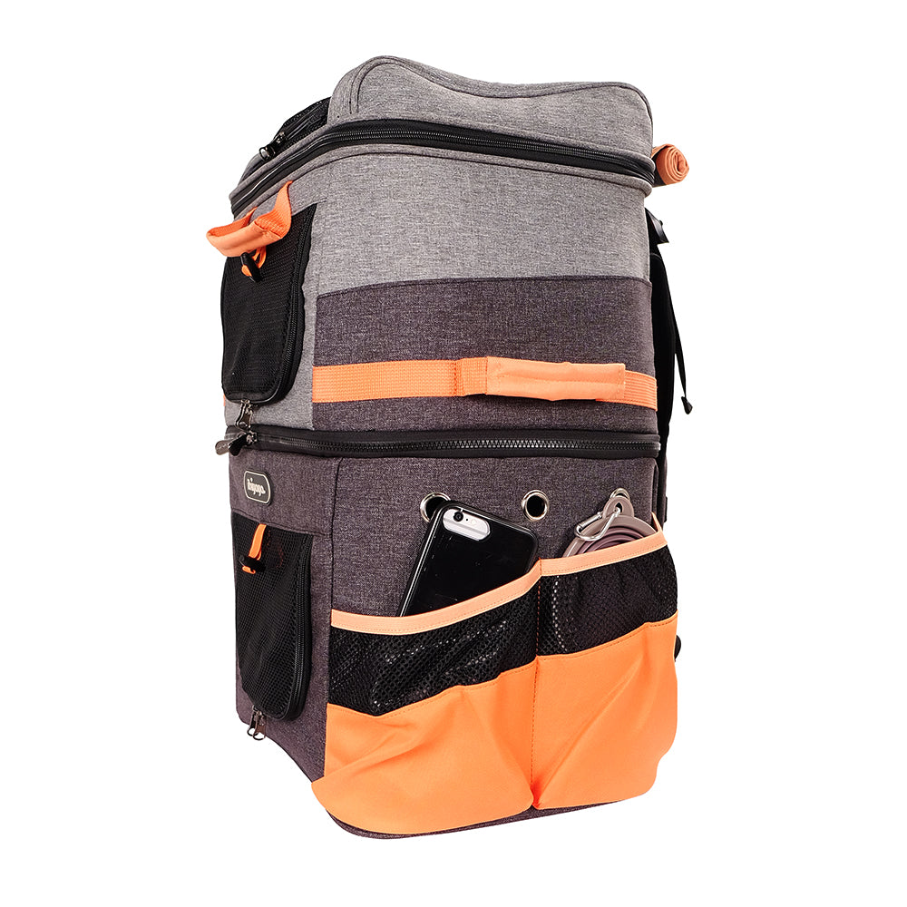 Ibiyaya Double Pet Carrier Backpack Two-Tier-Compartment 07