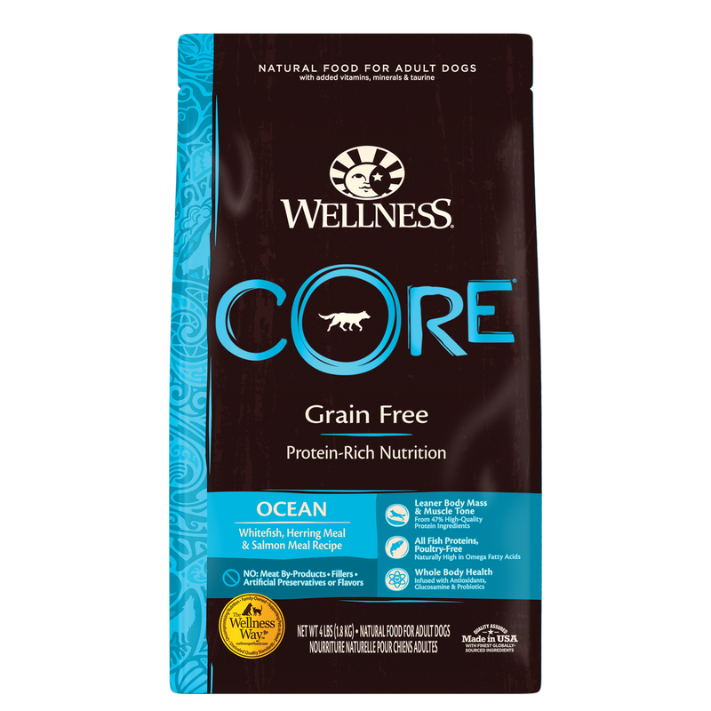 Wellness Core Dry Dog Food Grain Free Ocean: Whitefish, Herring & Salmon