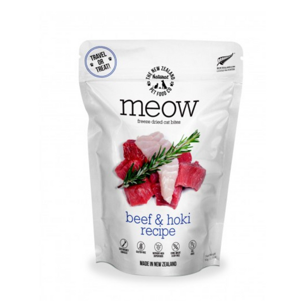 The New Zealand Natural Meow Freeze Dried Cat Treat Beef & Hoki Fish