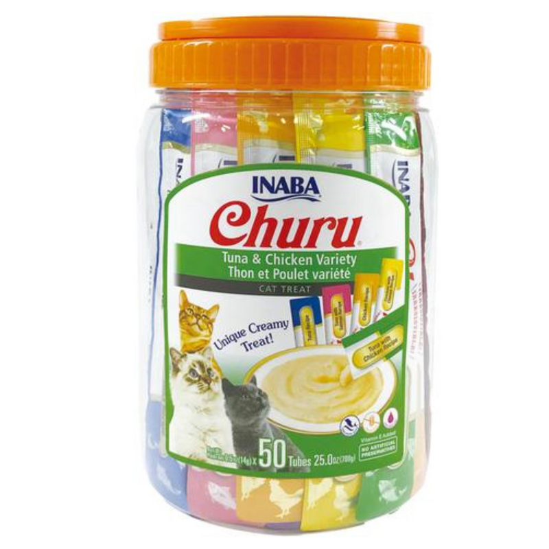 Inaba Cat Treat Churu Puree Tuna Chicken Varieties 01