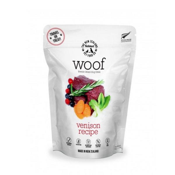 The New Zealand Natural Woof Freeze Dried Dog Treat Wild Venison
