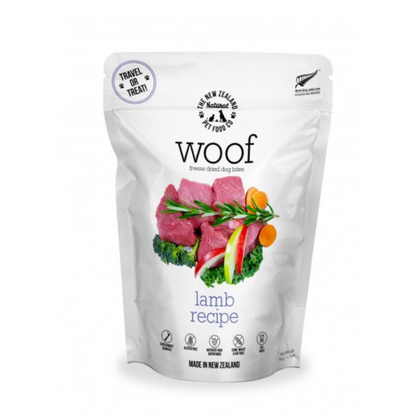 The New Zealand Natural Woof Freeze Dried Dog Treat Lamb