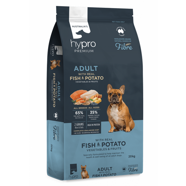 Hypro Premium Dry Dog Food Wholesome Grains Ocean Fish & Potato 20kg