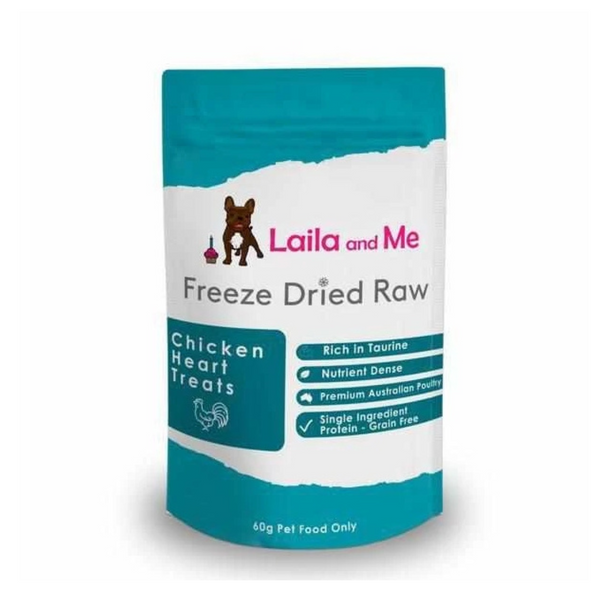 Laila & Me Freeze Dried Raw Chicken Heart Treats