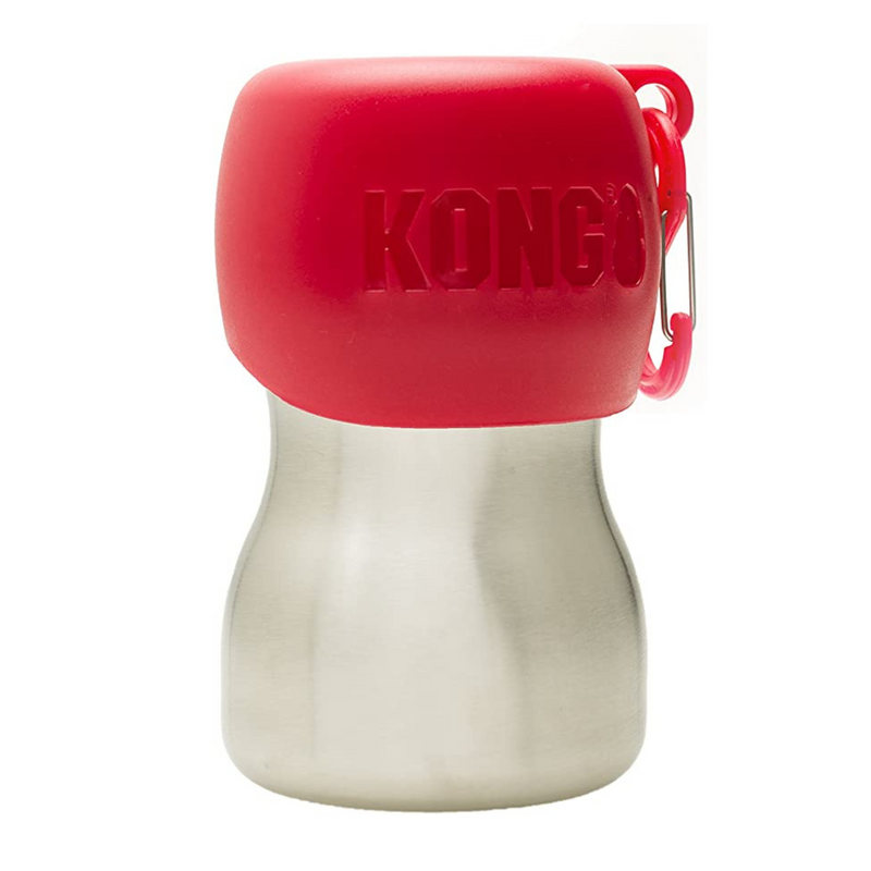 KONG H2O Stainless Steel Dog Water Bottle 280ml Red