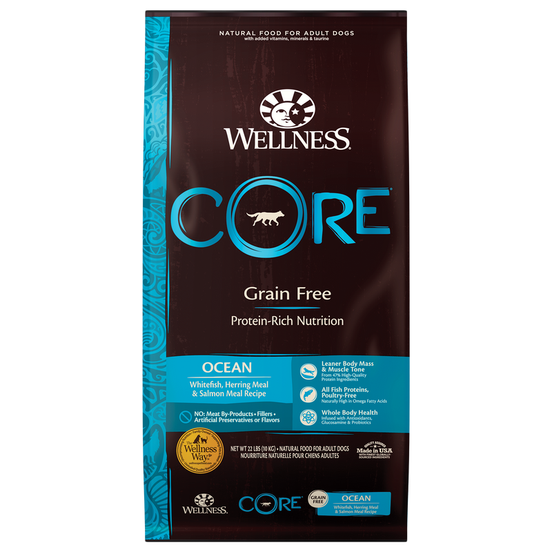 Wellness Core Dry Dog Food Grain Free Ocean: Whitefish, Herring & Salmon