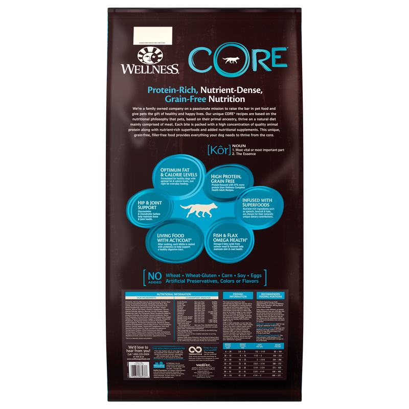 Wellness Core Dry Dog Food Grain Free Ocean: Whitefish, Herring & Salmon