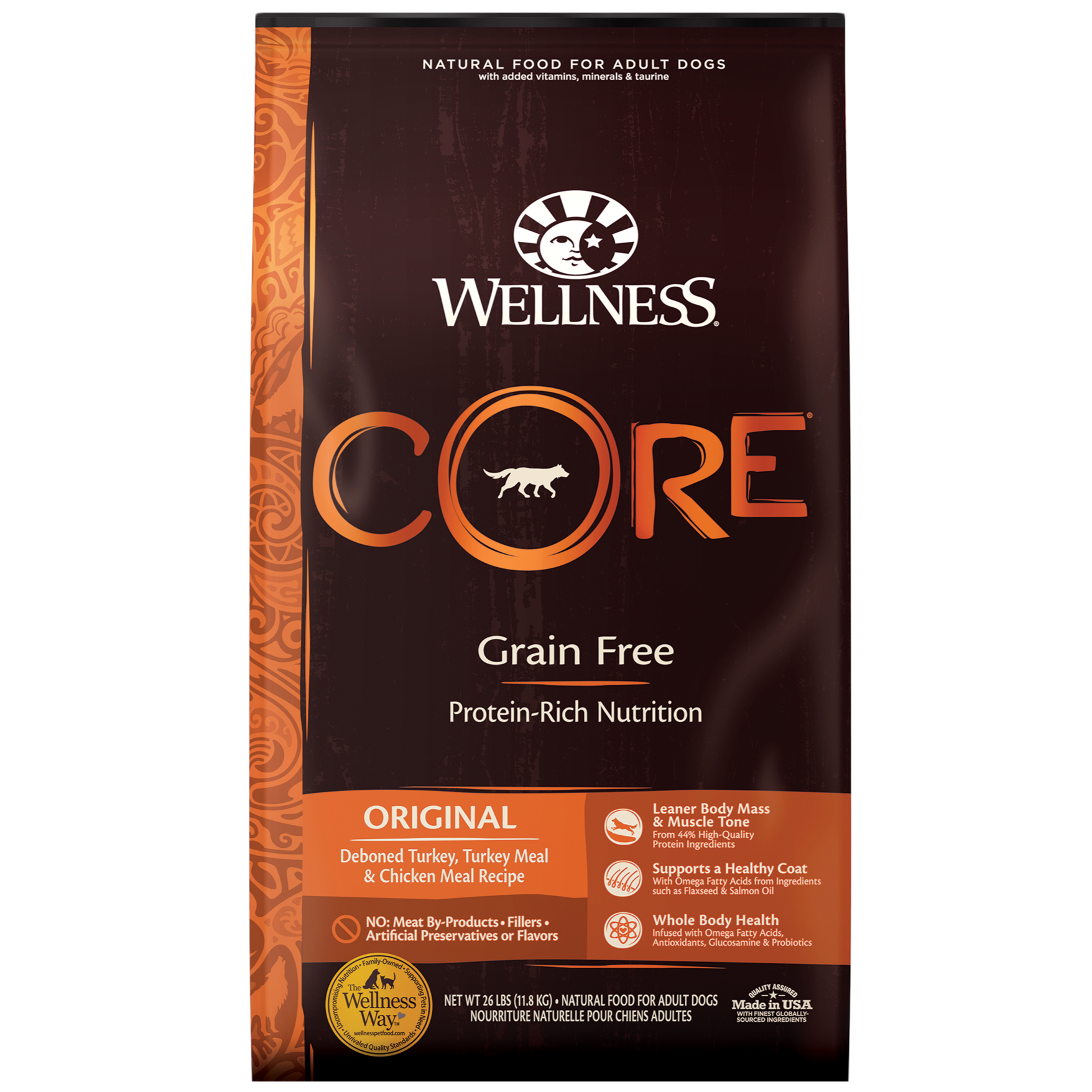 Wellness Core Dry Dog Food Grain Free Original: Chicken & Turkey