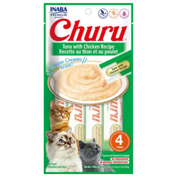 Inaba Cat Treat Churu Puree Tuna with Chicken 01