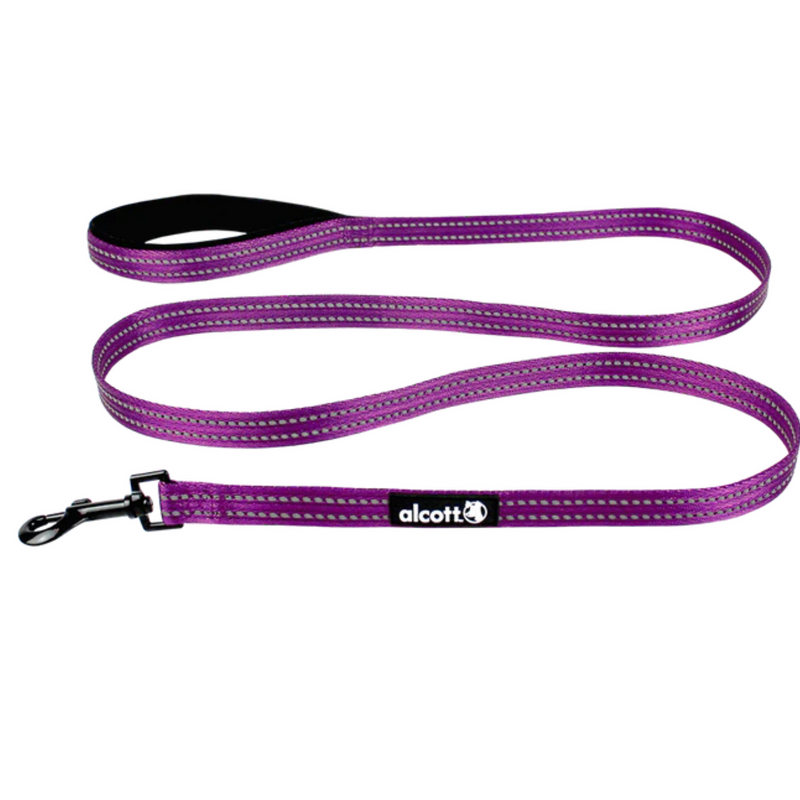 Alcott Adventure Nylon Dog Leash - Purple by PeekAPaw