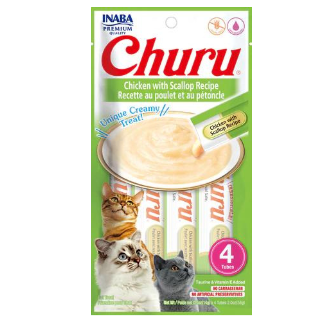 Inaba Cat Treat Churu Puree Chicken with Scallop 01