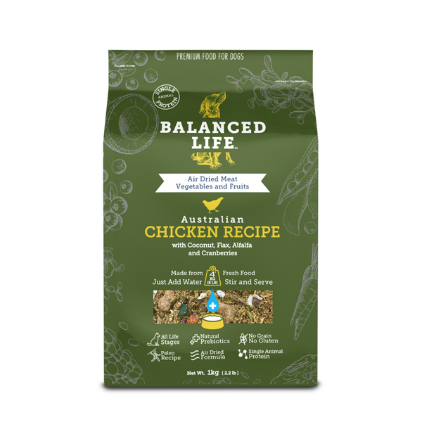 Balanced Life Air-Dried Rehydrate Dog Food - Chicken 1kg
