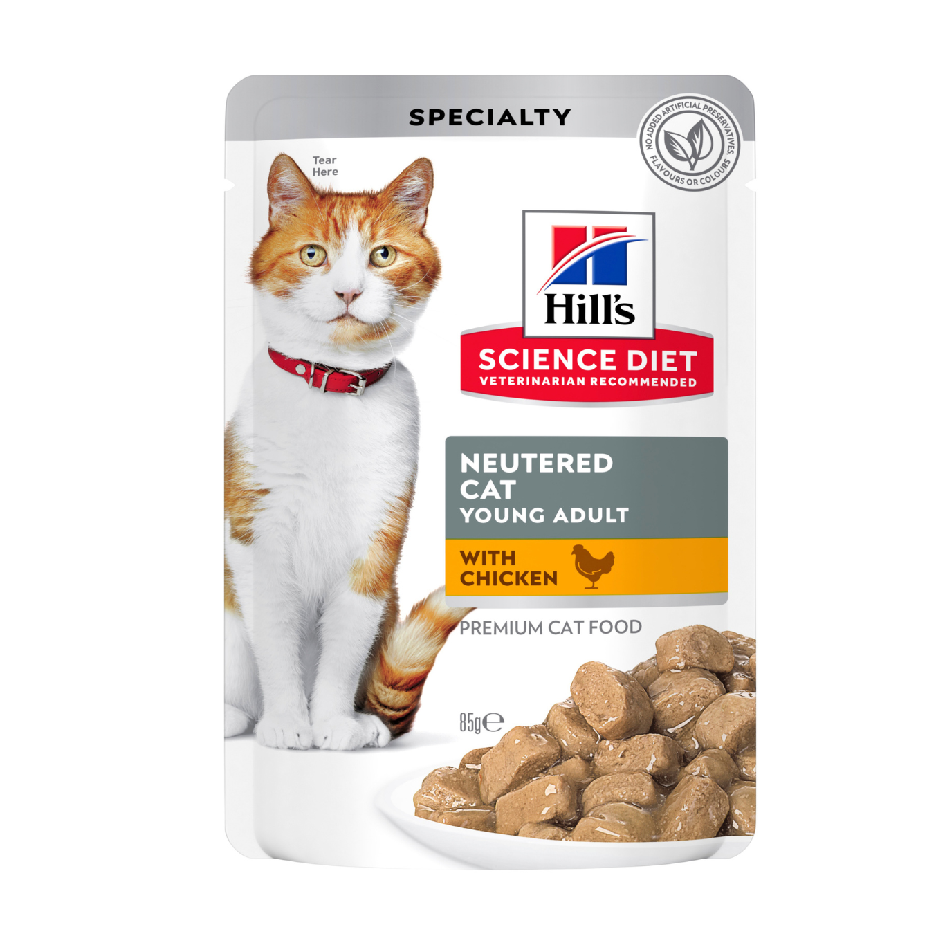 Hill's Science Diet Young Adult Neutered Cat Chicken Cat Food Pouches 01