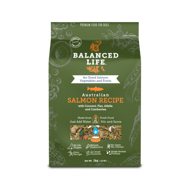 Balanced Life Air-Dried Rehydrate Dog Food - Salmon 1kg