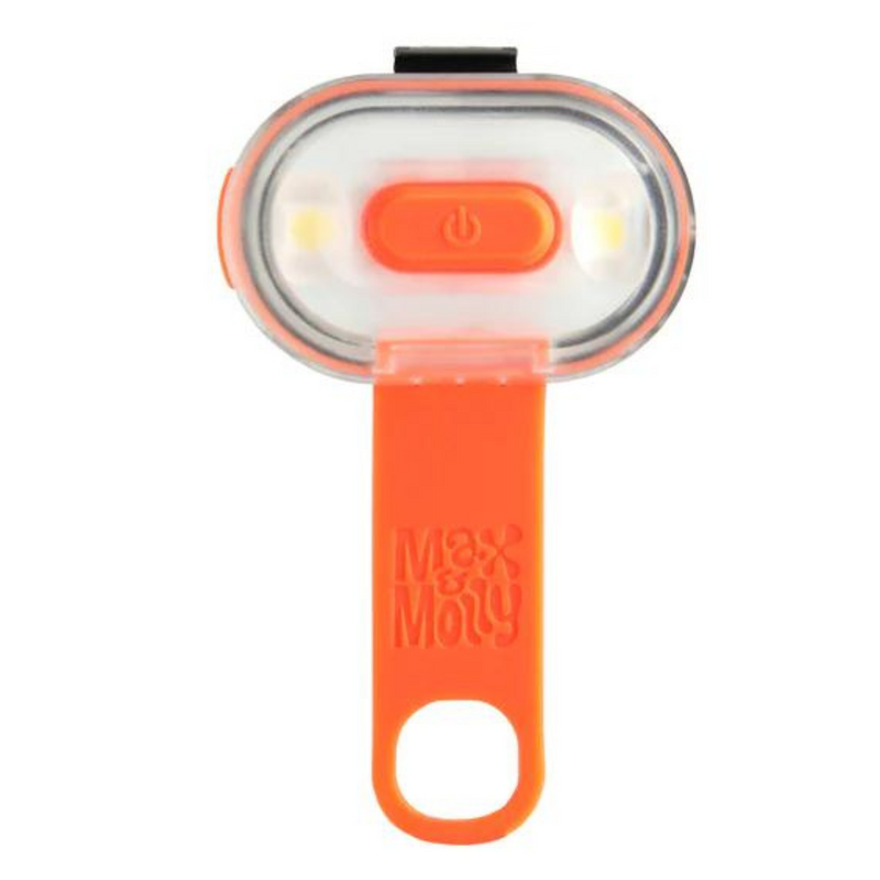 Max & Molly Matrix Ultra Led Light Safety Collar for Dogs Orange