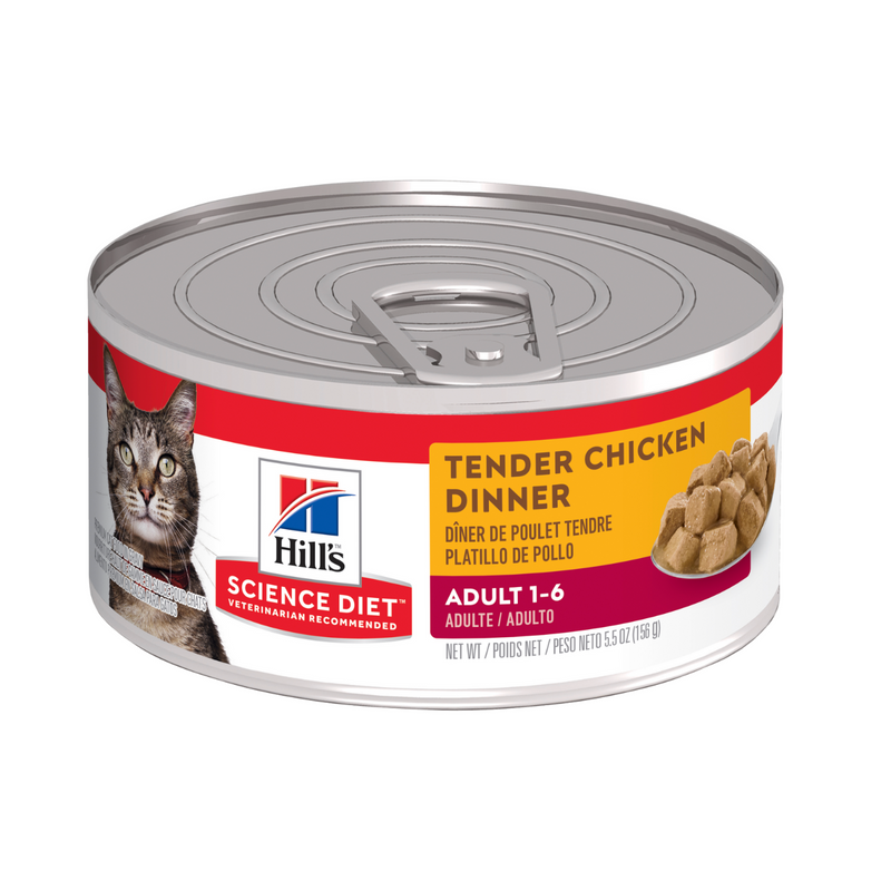 Hill's Science Diet Canned Cat Food Adult Tender Dinners Chicken 01