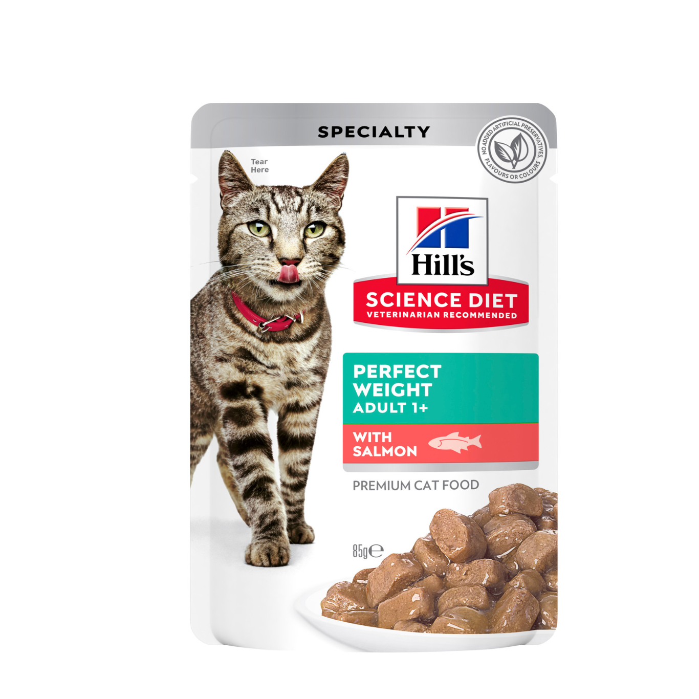 Hill's Science Diet Adult Perfect Weight Salmon Cat Food Pouches 01