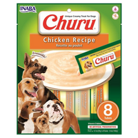 Inaba Churu Chicken, lickable puree tubes, 6 packs of 4 x 14g or 6 packs of 8 x 20g, dog treat