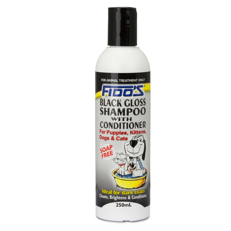 Fido's Black Gloss Shampoo & Conditioner for Dogs & Cats 01