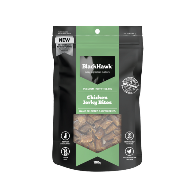 Black Hawk Dog Treats Puppy Chicken Jerky Bites 100g