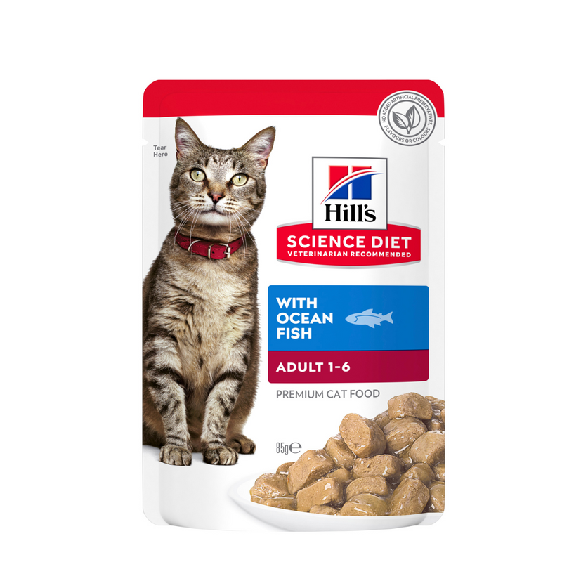 Hill's Science Diet Adult Ocean Fish Cat Food Pouches 01