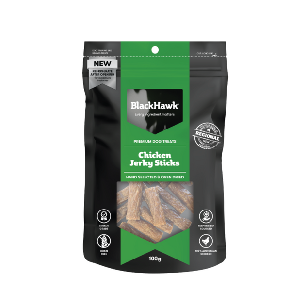 Black Hawk Dog Treats Chicken Jerky Sticks 100g