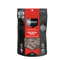 Black Hawk Beef Jerky Sticks dog treats, 100g pack front
