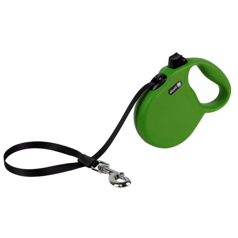 Alcott Wanderer Retractable Dog Leash - Green