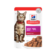 Hill's Science Diet Adult Beef Cat Food Pouches 01